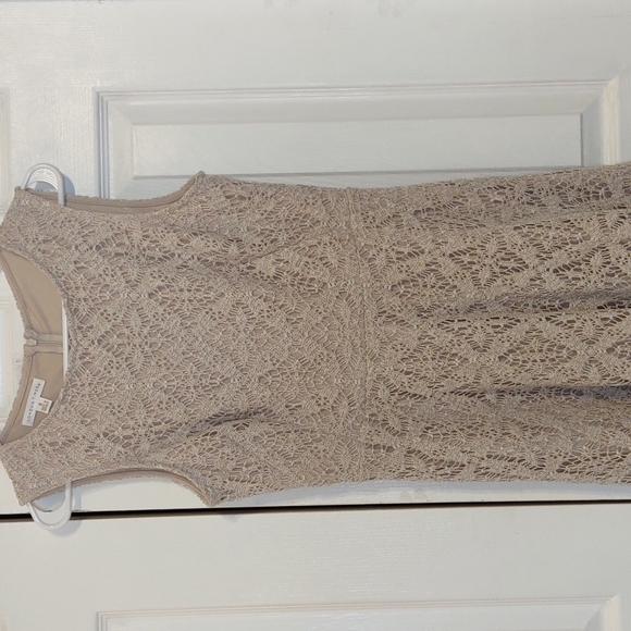 London Times crochet overlay sleeveless Dress - Picture 1 of 10